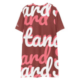 The Artistic Standard | Terracotta/Pink/White | T-Shirt Dress