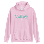 ARTISTIC | Unisex hoodie | Aqua Blue + Black | The Artistic Standard Apparel