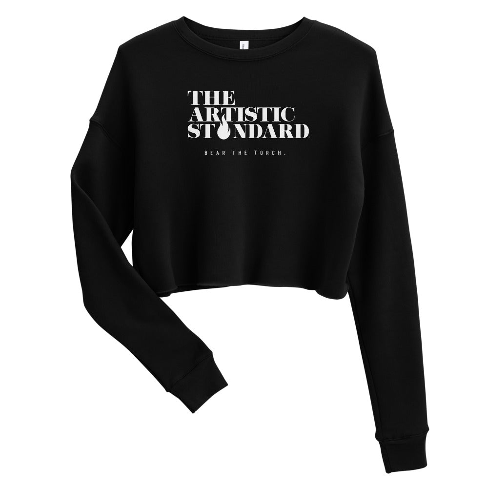 OG LABEL CROPPED CREW SWEAT BLACK - トップス